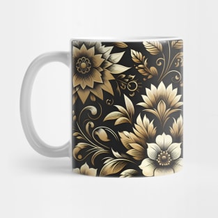 Gold Floral Illustration Mug